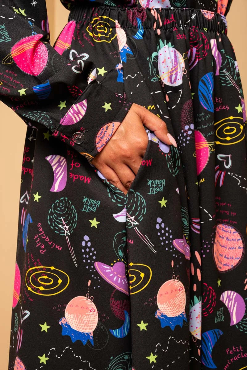 Malena Skirt Black Claim Your Space Φούτερ Φούστα Petit Boutik - Image 3