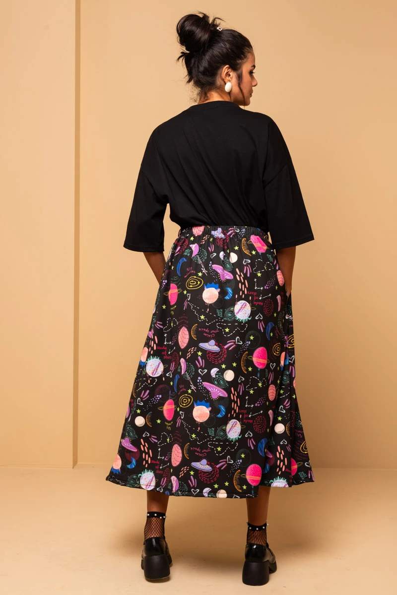 Malena Skirt Black Claim Your Space Φούτερ Φούστα Petit Boutik - Image 5