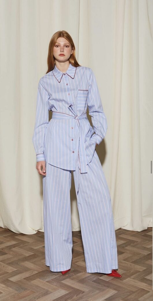 Alternative view of Ada cotton stripe pant