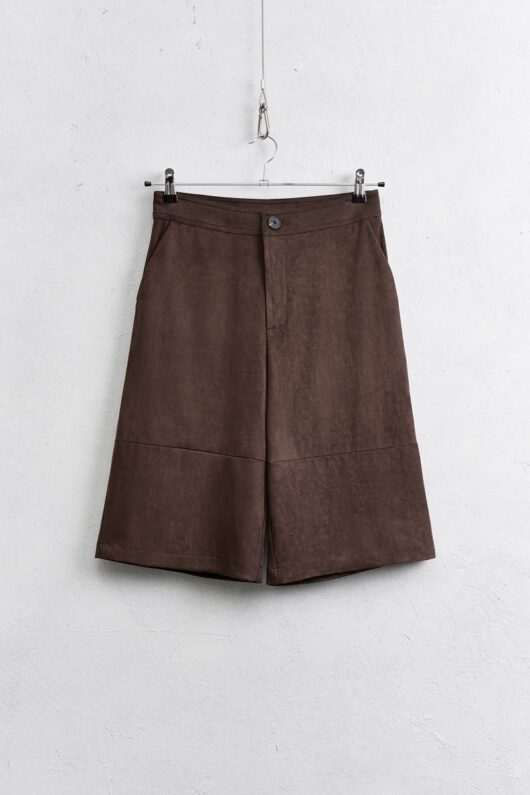 Suede βερμούδα