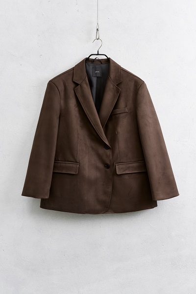 Alternative view of Evelyn oversized Suede blazer marrone