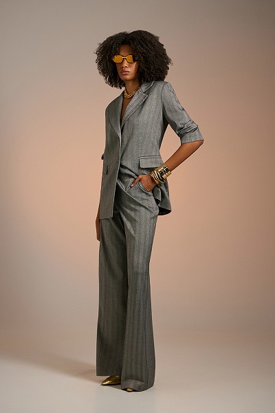 Alternative view of HERRINGBONE SUIT PANT