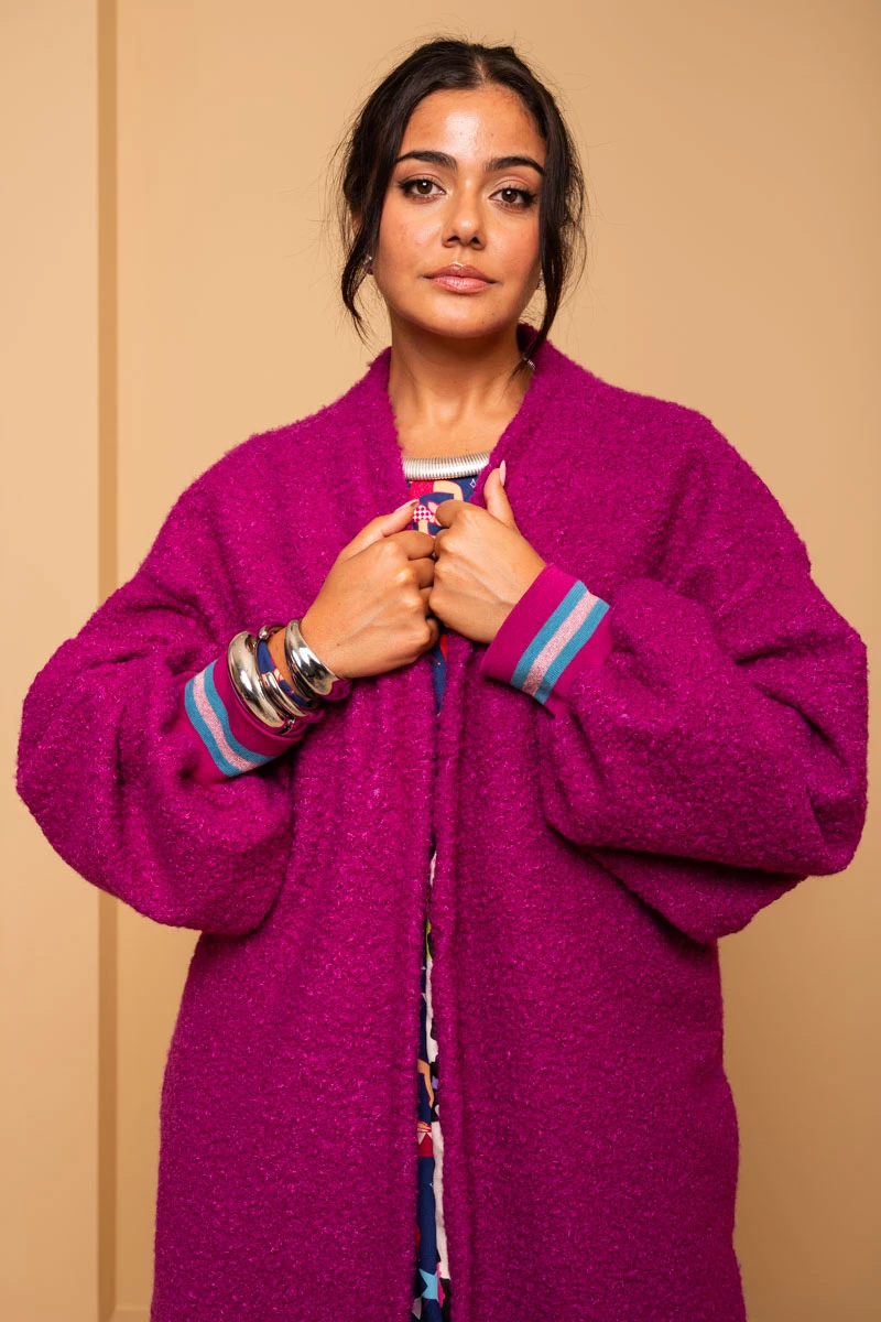 Bianca Coat Magenta Petit Boutik - Image 4