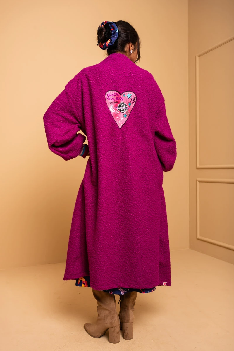 Bianca Coat Magenta Petit Boutik - Image 3