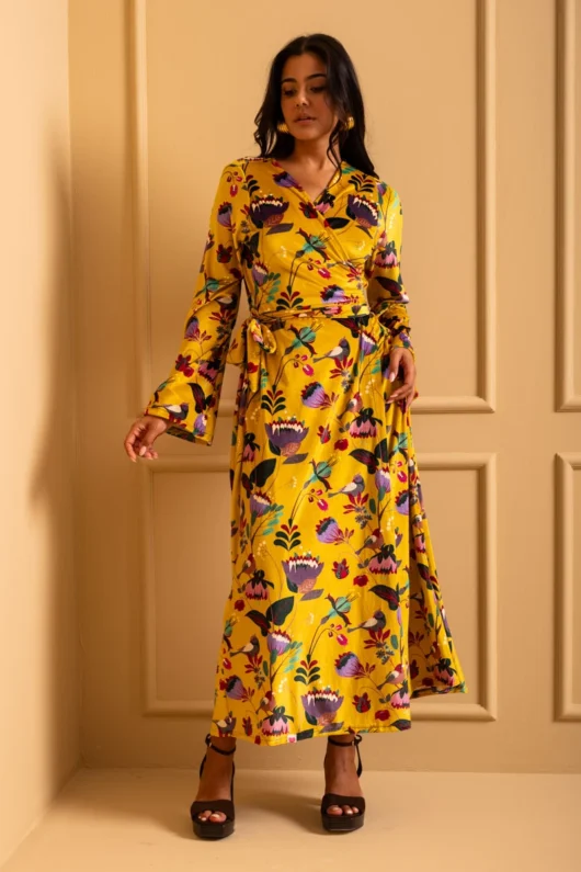 Iris Velvet Wrap Dress Petit Boutik