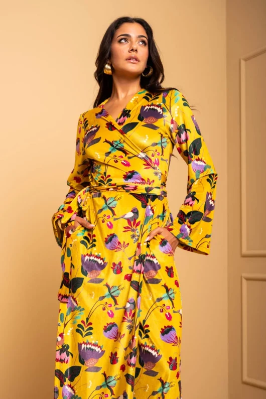 Alternative view of Iris Velvet Wrap Dress Petit Boutik