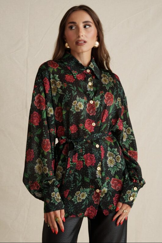 Alternative view of Hellens Garden Oversized Shirt