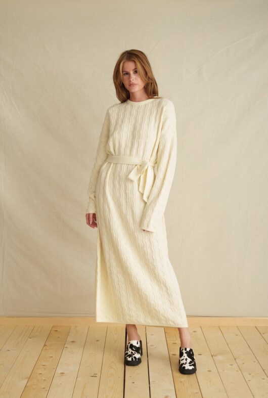Vanilla Fog Knit Dress