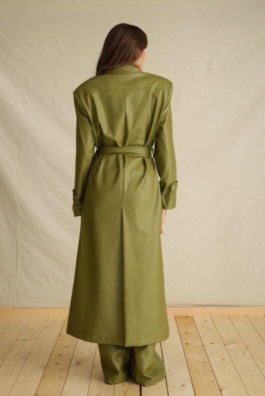 Alternative view of Evengreen Leather Maxi Coat