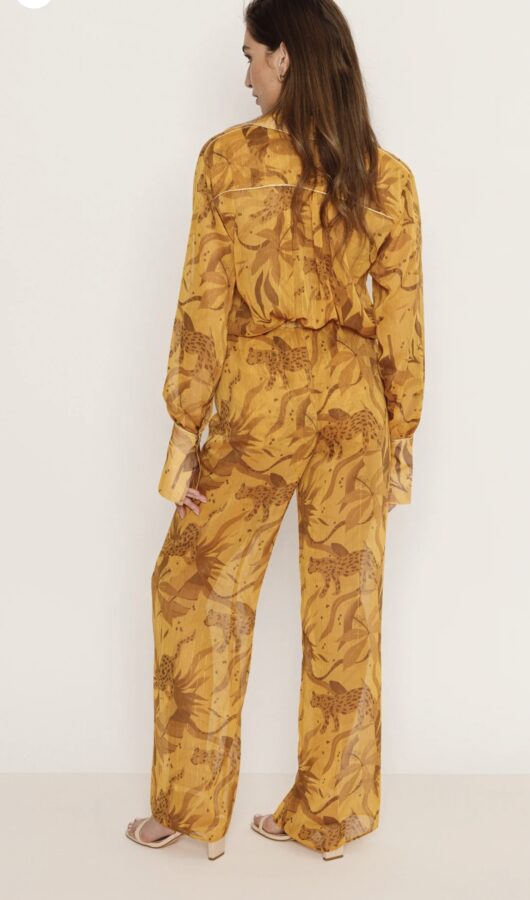 Alternative view of Thalia Cheetah Print Shirt and Pant Set