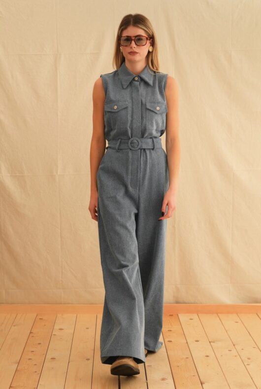 Denim Safari Jumpsuit