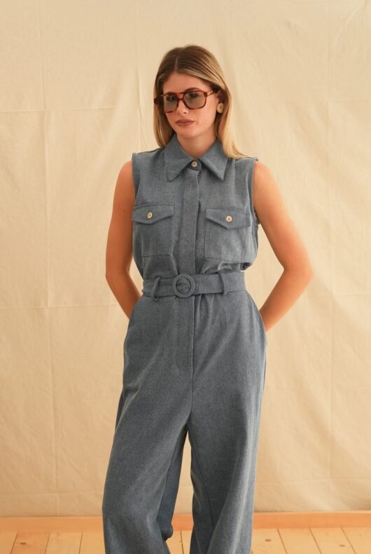 Alternative view of Denim Safari Jumpsuit
