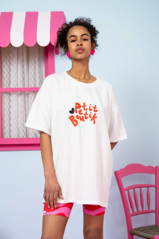 Alternative view of T-shirt Blouse ‘Ασπρο “Petit Boutik” Κοντομάνικο Μπλουζάκι Petit Boutik