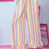 Jo Pants Frill Vis Multi Stripes Rainbow Παντελόνα με Τσέπες Petit Boutik - Image 3
