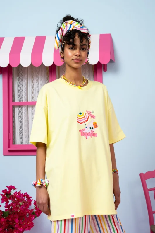 T-shirt Blouse Lime “Πάμε Παραλία” Κοντομάνικο Μπλουζάκι Petit Boutik