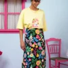 Klara Wrap Skirt Vis Black Strawberries Forest Δετή Φούστα Petit Boutik - Image 3