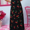 Klara Wrap Skirt Vis Black Cherries Δετή Φούστα Petit Boutik - Image 4
