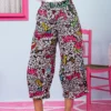 Ramona Pants Black Summer Letters Παντελόνα με Τσέπες Και Πιέτα Petit Boutik - Image 2