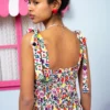 Fenia Dress Vis White Mexican Floral Φόρεμα με Δετές Τιράντες & Τσέπες Petit Boutik - Image 3