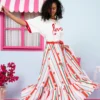 Marea Skirt Vis Multi Stripes Strawberries Color Φούστα Petit Boutik - Image 2
