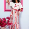 Marea Skirt Vis Multi Stripes Strawberries Color Φούστα Petit Boutik - Image 3