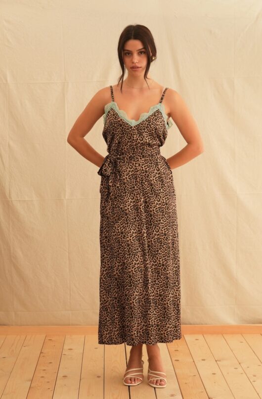 Alternative view of Animal Satin Dress