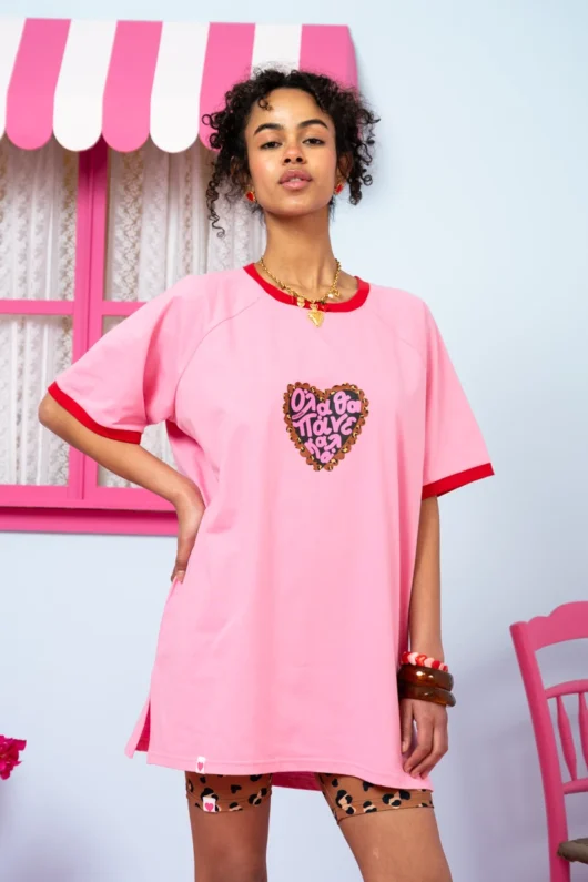 T-shirt Reglan Blouse Ροζ “Όλα θα πάνε καλά” Κοντομάνικο Μπλουζάκι Petit Boutik
