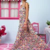 Fenia Dress Vis White Mexican Floral Φόρεμα με Δετές Τιράντες & Τσέπες Petit Boutik - Image 5