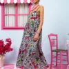 Athena Dress Black Summer Letters Φόρεμα με Ζώνη & Τσέπες Petit Boutik - Image 5