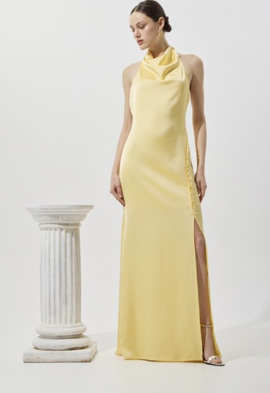 Alternative view of OPEN BACK SATIN DRESS