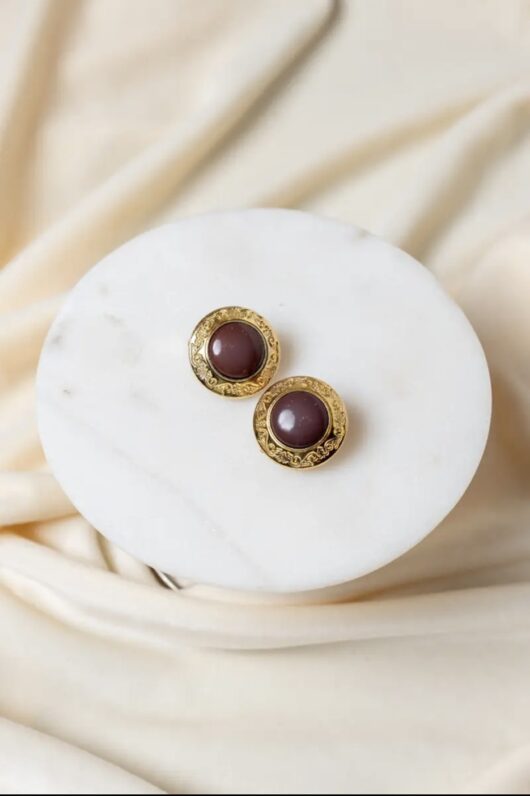 GLIDED MOCHA EARRINGS