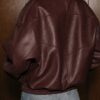 Alessia Eco Leather Jacket Bordeaux - Image 3