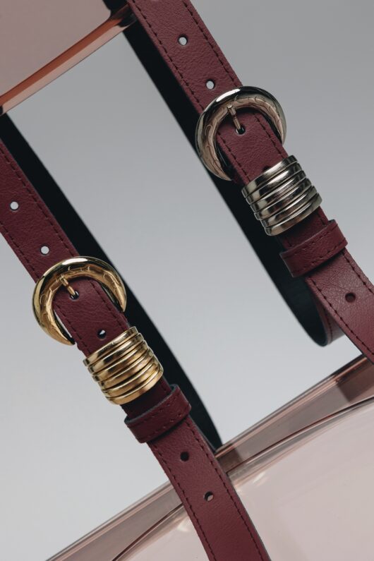Alternative view of Praise you leather belt cherry