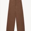 Wide-Leg Faux Suede Trousers - Image 4