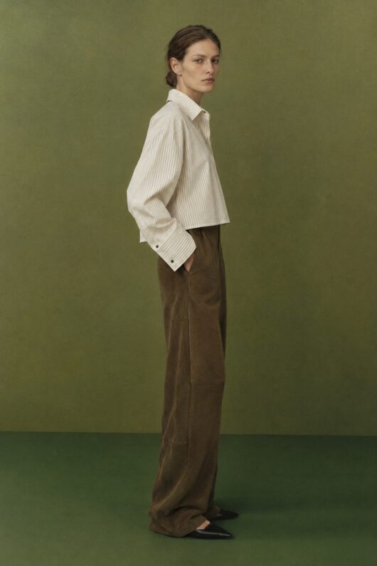 Alternative view of Wide-Leg Faux Suede Trousers