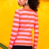 Monica Blouse Red and Pink Stripes Μακρυμάνικο Μπλουζάκι Petit Boutik - Image 2