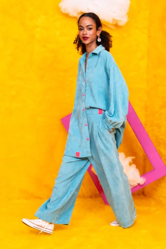 Alternative view of Lucy Pants Κοτλέ Mint Παντελόνι Petit Boutik