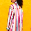 Popy Shirt Multi Stripes Dream Σατέν Πουκάμισο Petit Boutik - Image 3