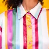 Popy Shirt Multi Stripes Dream Σατέν Πουκάμισο Petit Boutik - Image 4
