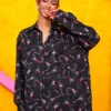 Maya Shirt Black Acrobats Girls Πουκάμισο Petit Boutik