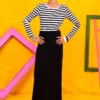 Monica Blouse Black and White Stripes Μακρυμάνικο Μπλουζάκι Petit Boutik - Image 2
