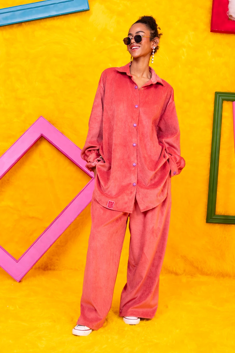 Lucy Pants Κοτλέ Peach Παντελόνι Petit Boutik - Image 4