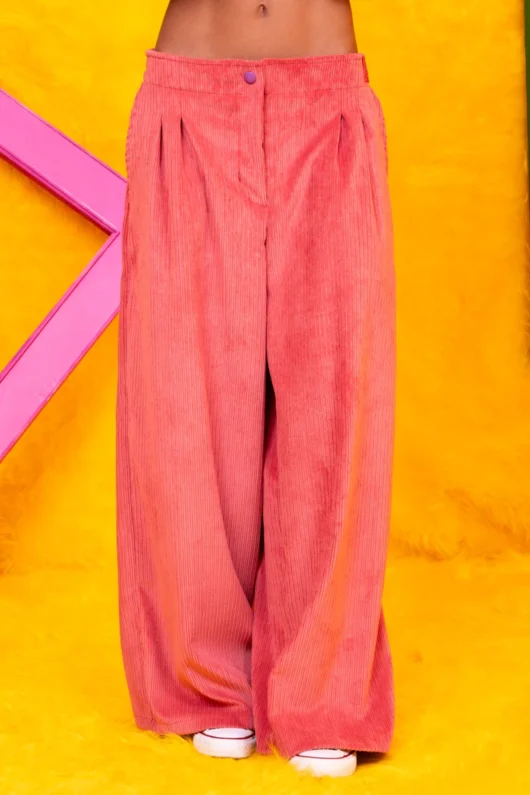 Lucy Pants Κοτλέ Peach Παντελόνι Petit Boutik