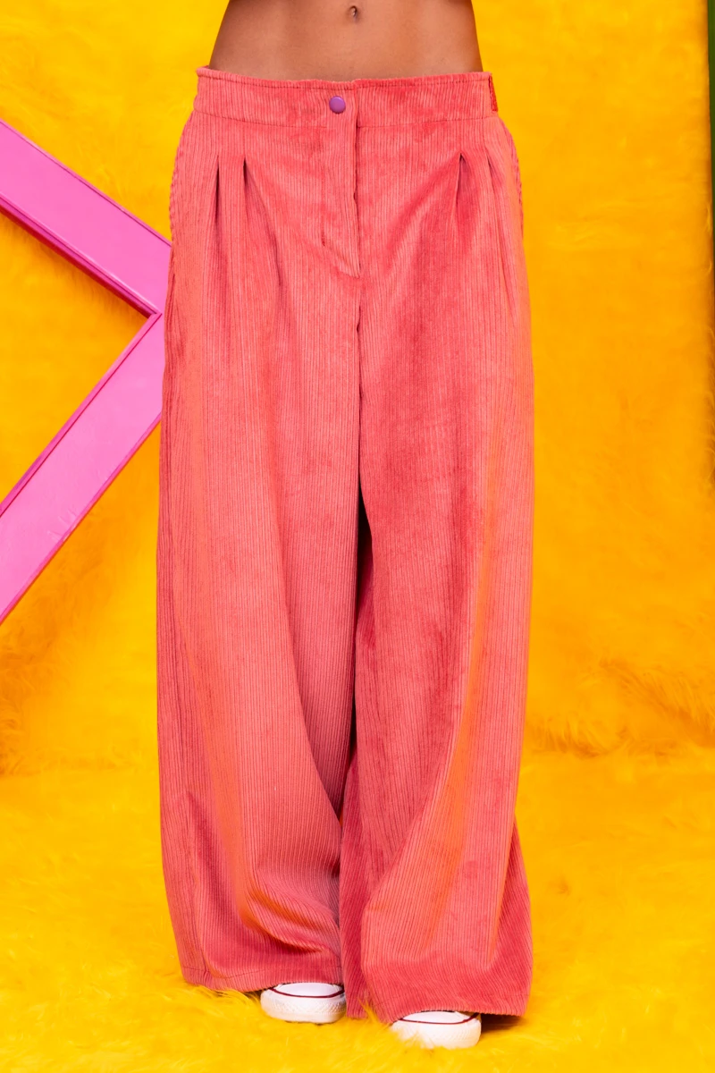 Lucy Pants Κοτλέ Peach Παντελόνι Petit Boutik