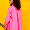Konnie Shirt Pink Cotton Poplin Πουκάμισο Με Κέντημα Petit Boutik - Image 4