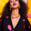 Nelly Knitted Cardigan Black Hearts Πλεκτή Ζακέτα Petit Boutik - Image 4