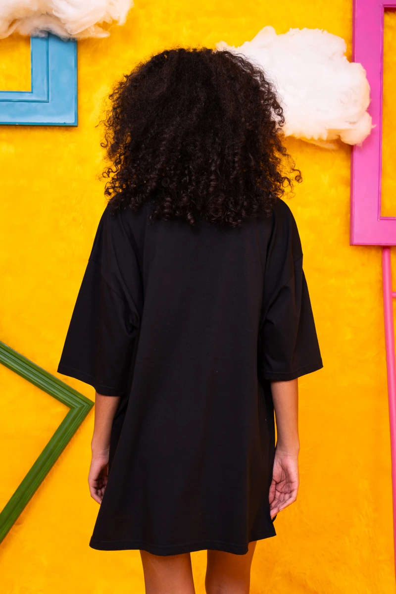 T-shirt Blouse Black Aeroplane Window Κοντομάνικο Μπλουζάκι Petit Boutik - Image 4