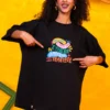 T-shirt Blouse Black “Χαμογέλα” Κοντομάνικο Μπλουζάκι Petit Boutik - Image 3