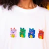 T-shirt Blouse White Lucky Japan Cats Κοντομάνικο Μπλουζάκι Petit Boutik - Image 4
