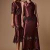 SHEER LACE SATIN DRESS - Image 2